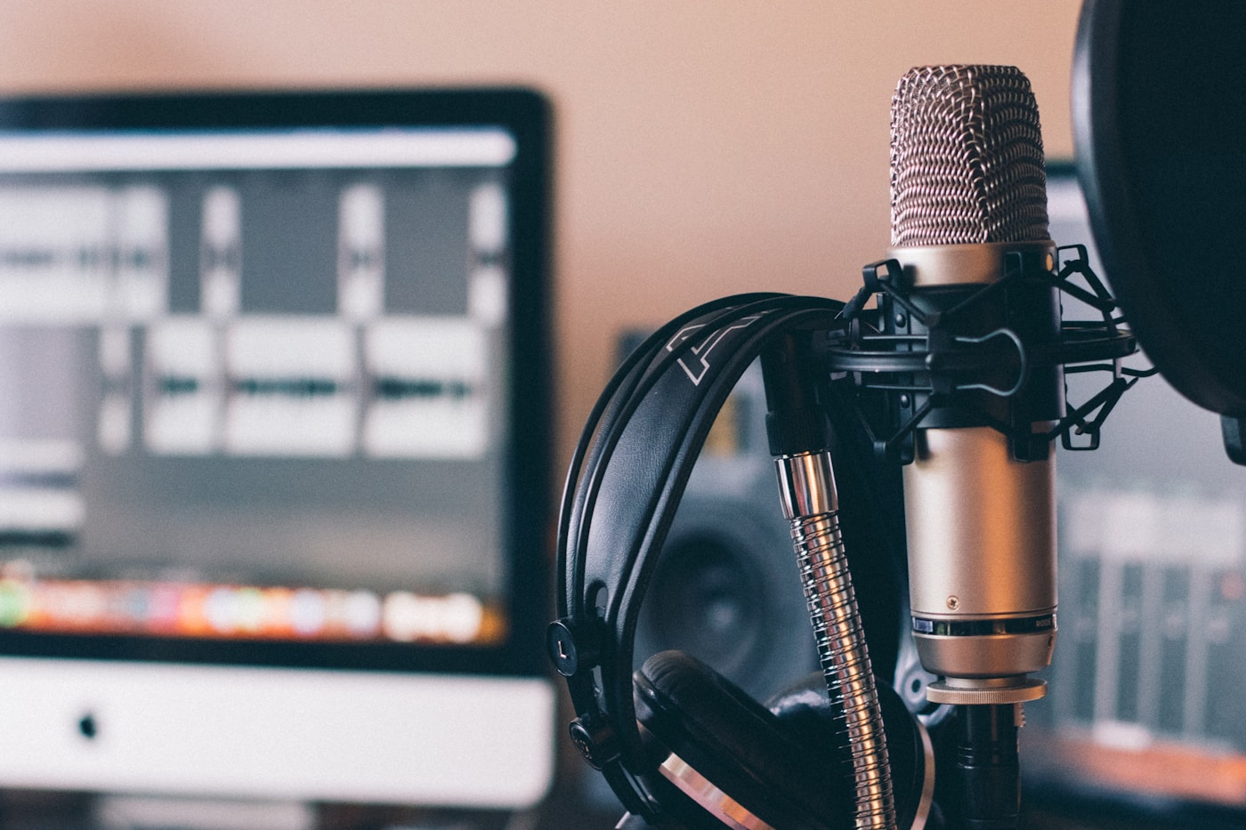 The operators' desk behind a creator's brand